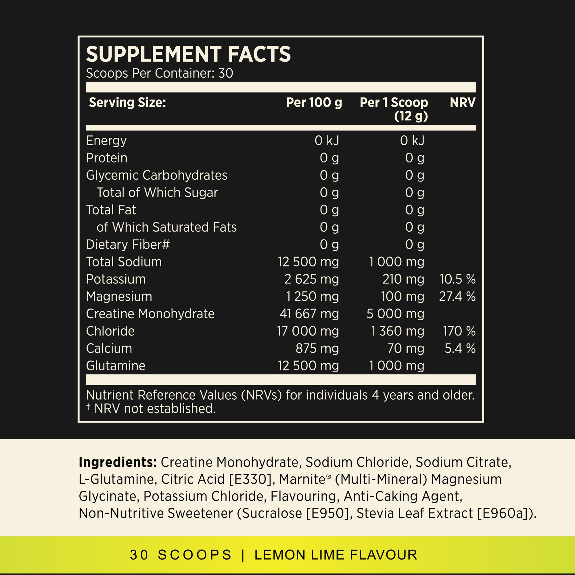HYDRATION SALT + CREATINE Lemon Lime
