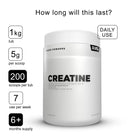 NAKED CREATINE MONOHYDRATE - 1kg | 200 servings
