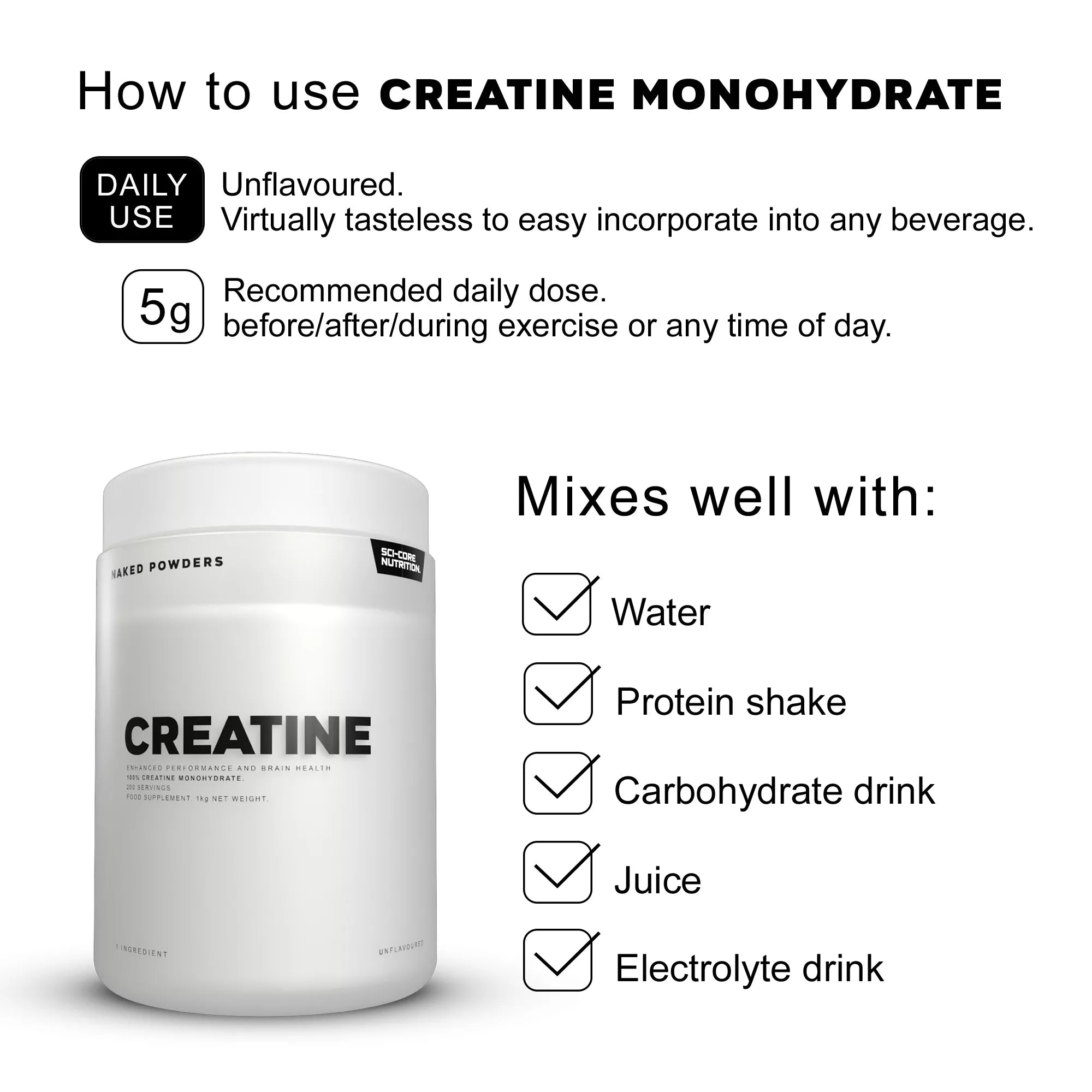 NAKED CREATINE MONOHYDRATE - 200 Servings