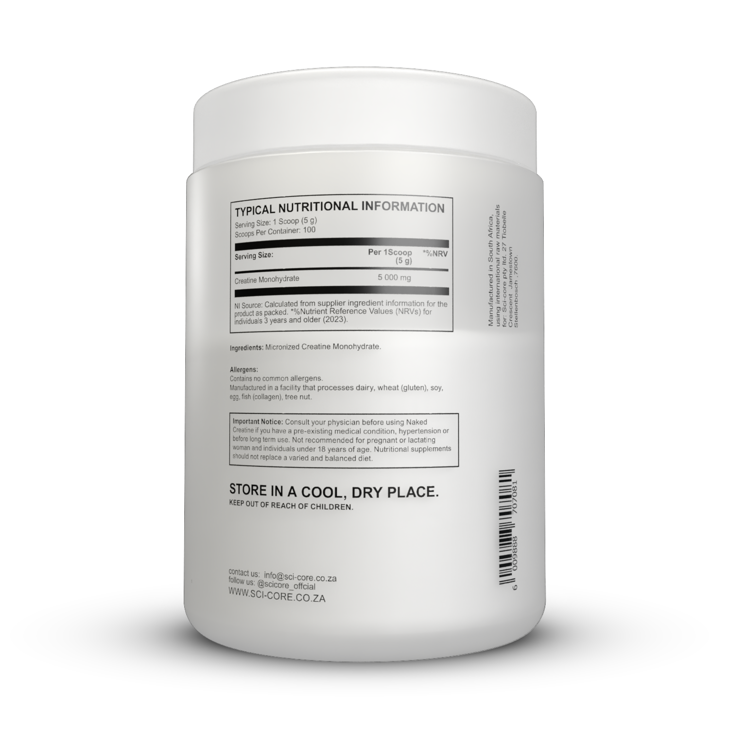 NAKED CREATINE MONOHYDRATE - 100 Servings