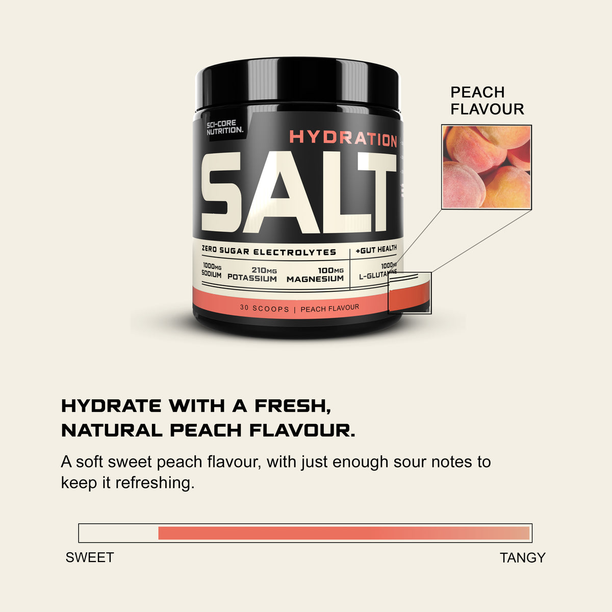 HYDRATION SALT Peach - 240g | 30 servings (New)