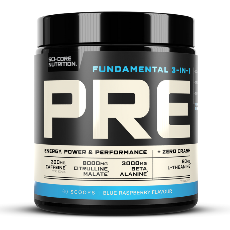 Fundamental 3-in-1 PRE Blue Raspberry - 300g | 60 scoops