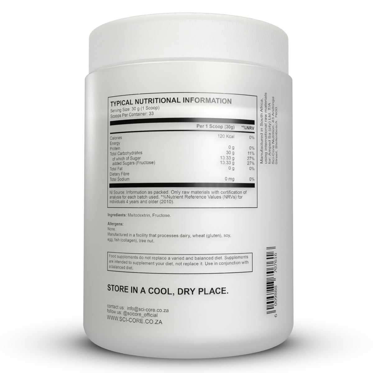 Dual Carb - 1:0.8 Glucose to Fructose - 990g | 33 servings | SCI-CORE