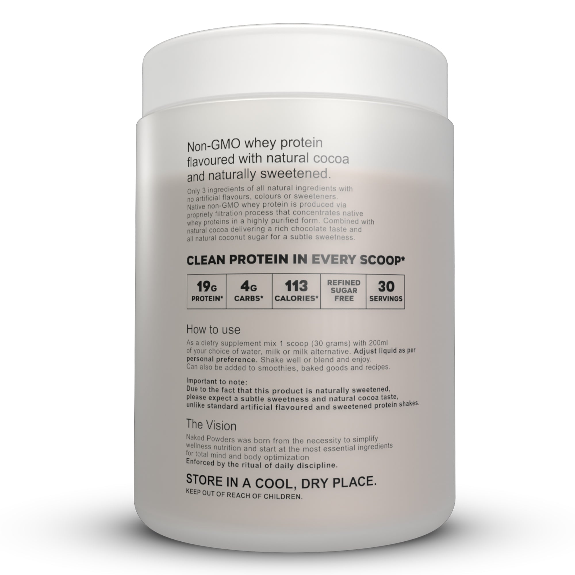 NAKED NATURAL WHEY PROTEIN + Cocoa + Coconut Sugar - 900g | 30 servings (new)