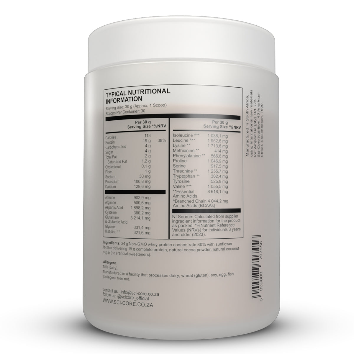 NATURAL PROTEIN + Natural Cocoa + Coconut Sugar - 900g | 30 servings (new)