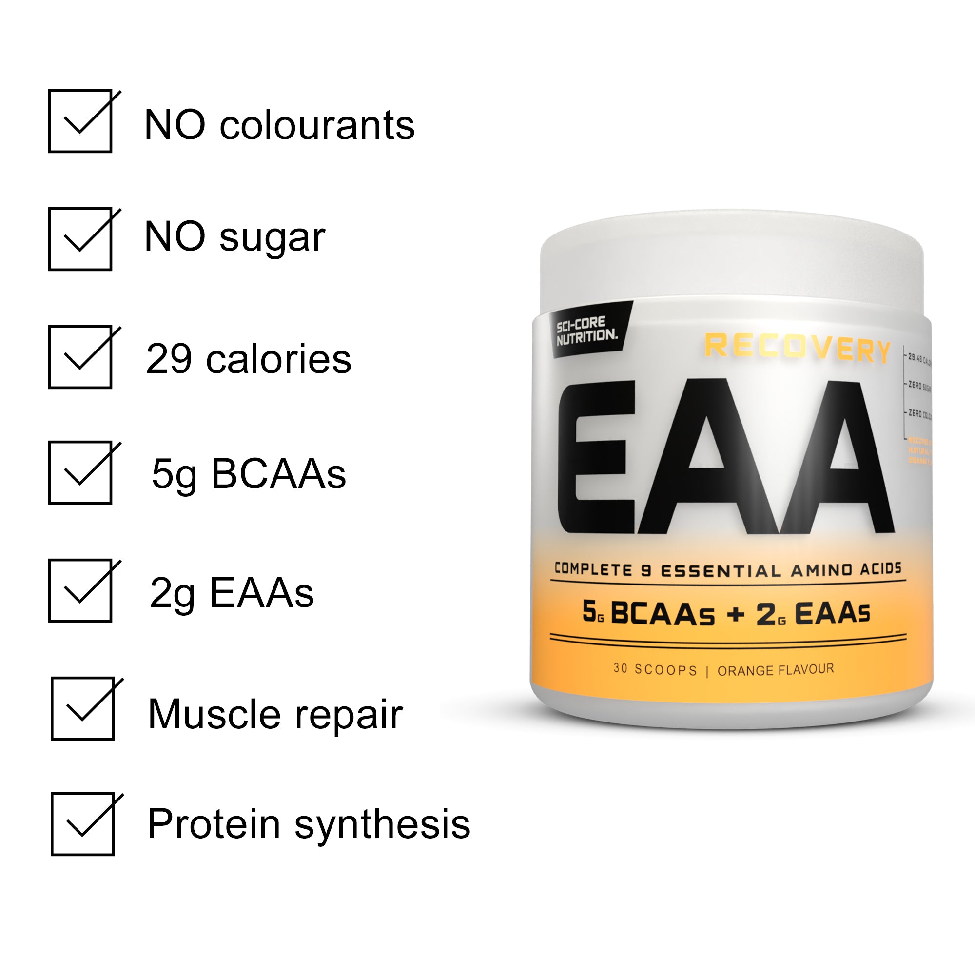 Recovery EAA + BCAAs Orange - 300g | 30 servings (new)