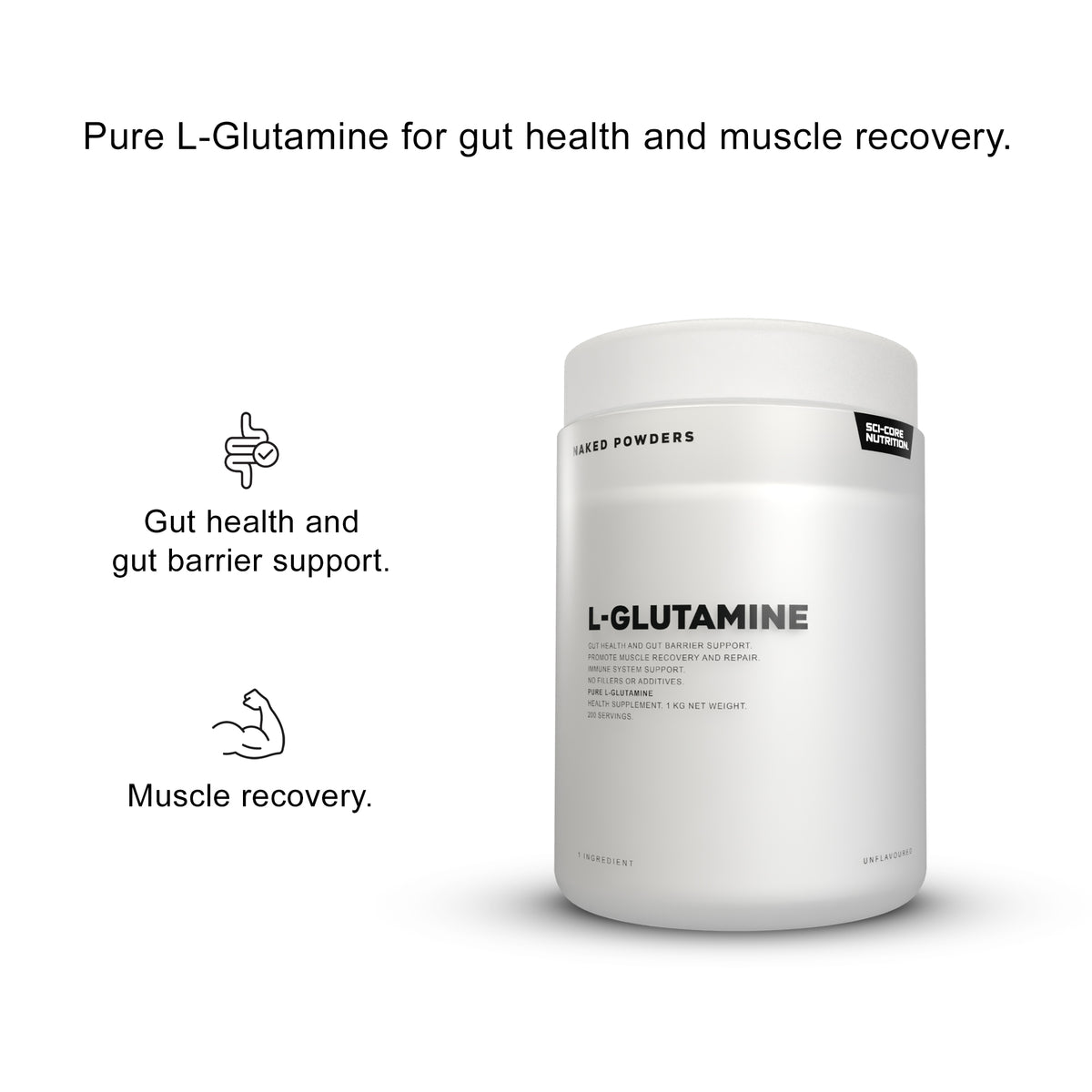 L-GLUTAMINE - 1kg | 200 servings