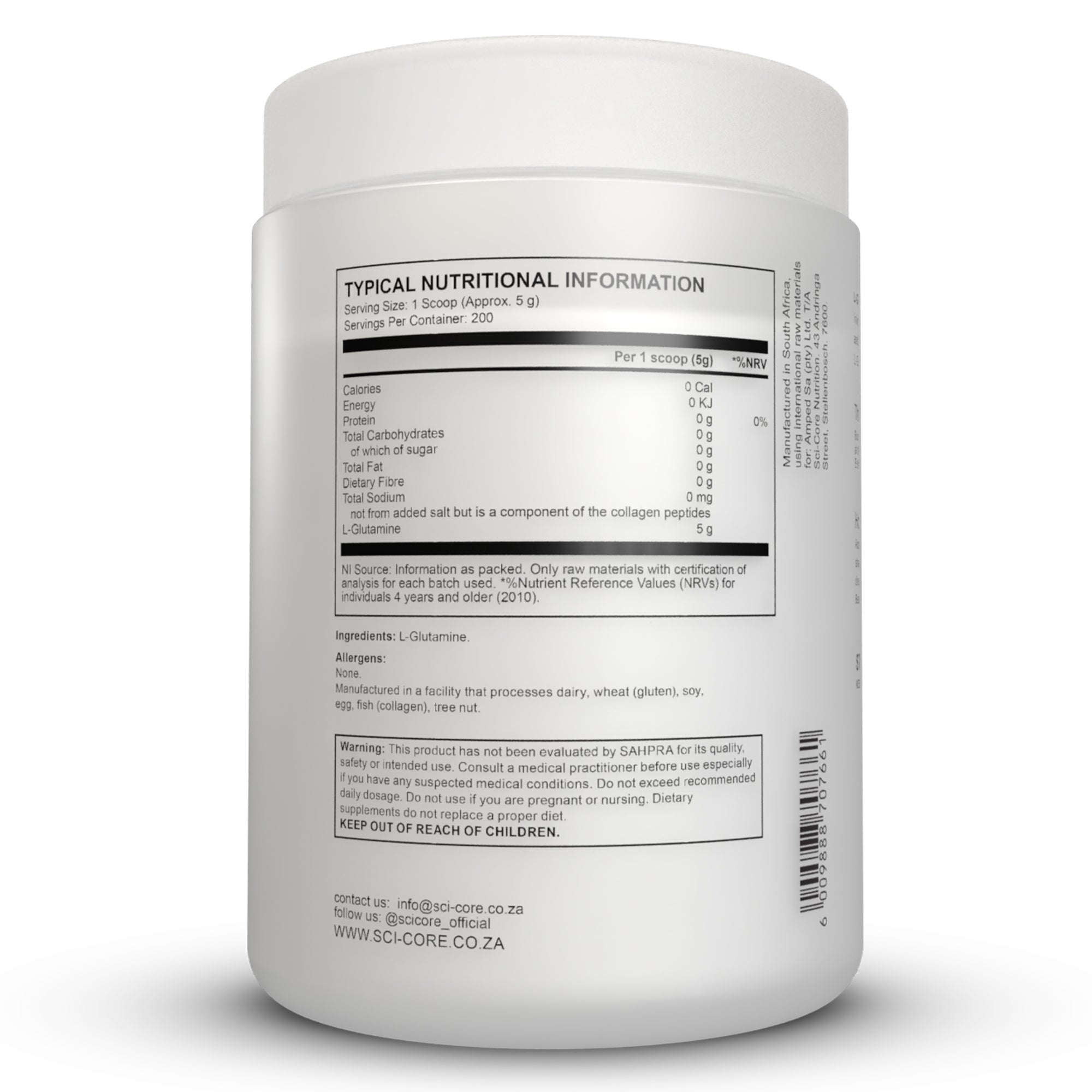 L-GLUTAMINE - 1kg | 200 servings