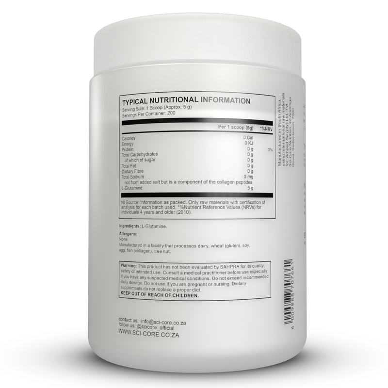 L-GLUTAMINE - 1kg | 200 servings
