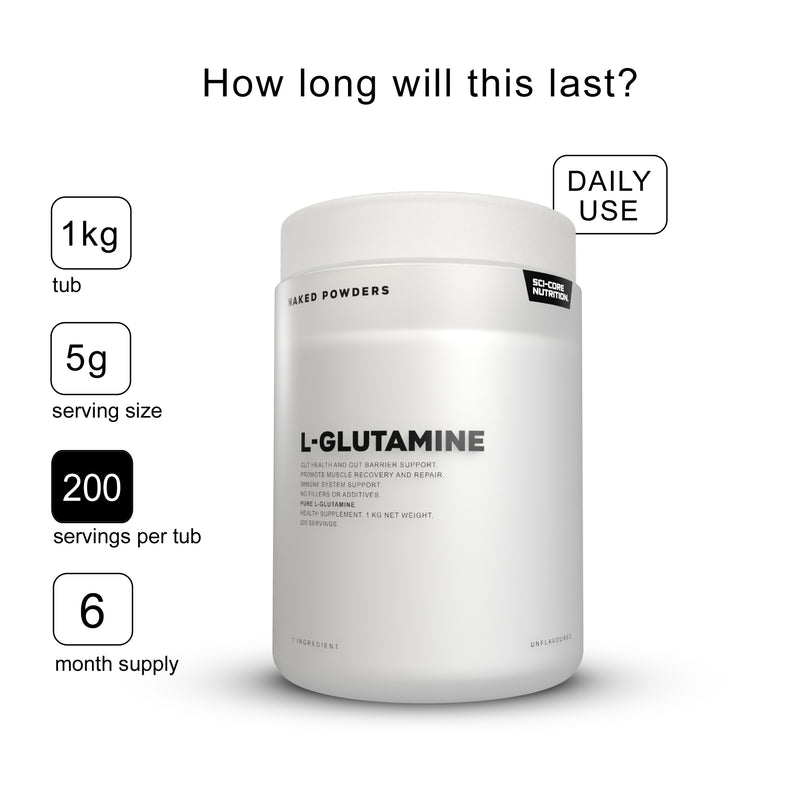 L-GLUTAMINE - 1kg | 200 servings