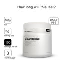 L-GLUTAMINE - 500g | 100 servings