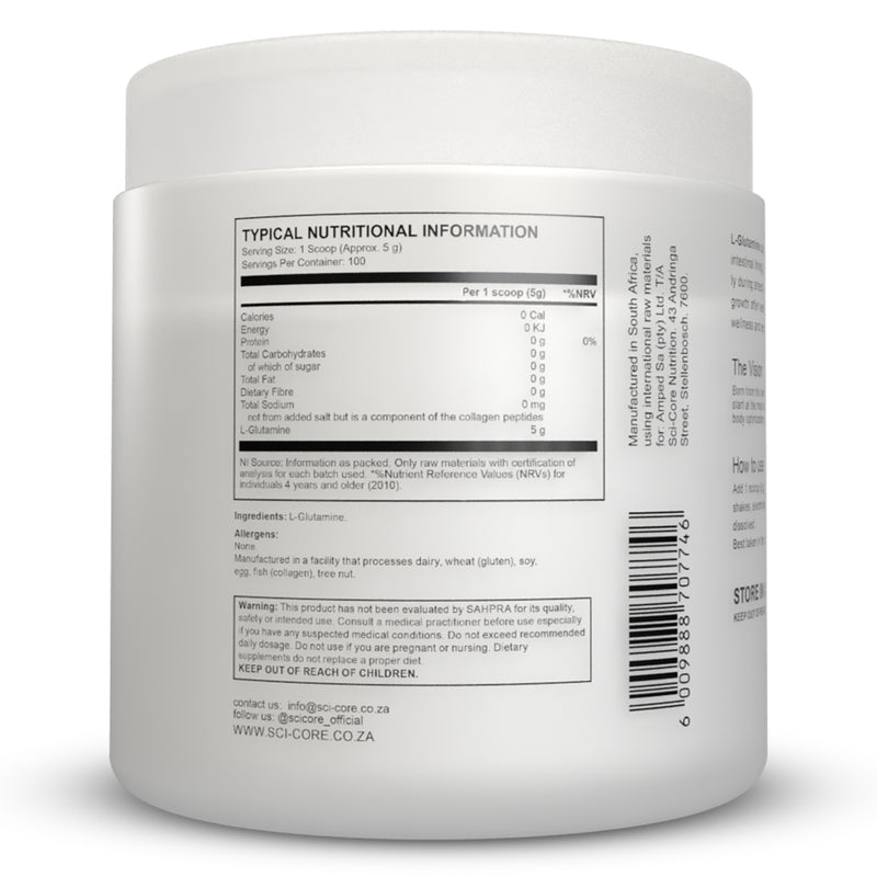 L-GLUTAMINE - 500g | 100 servings