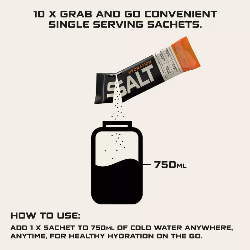 HYDRATION SALT Blood Orange 10 x single serving sachets