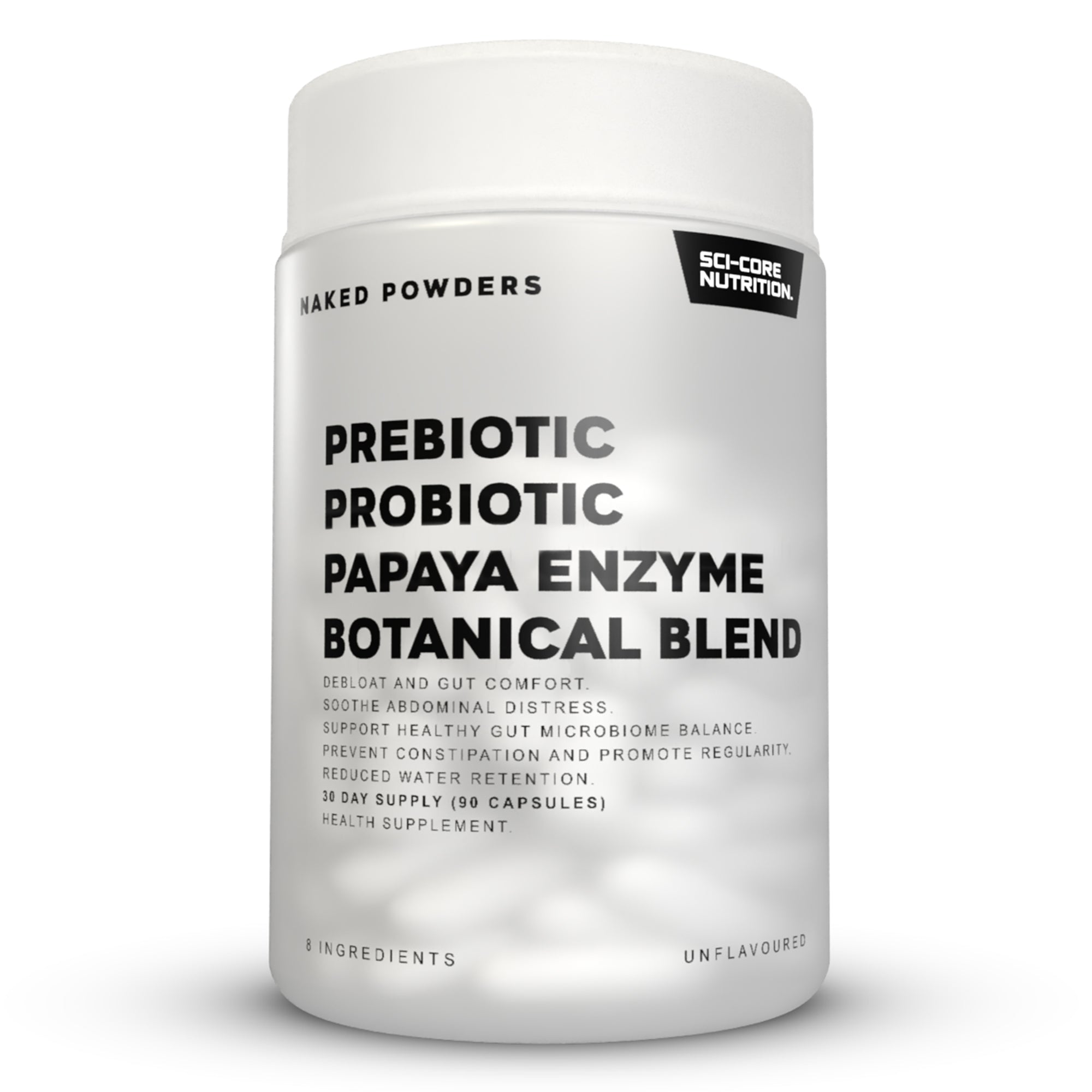 Prebiotic, Probiotic, Papaya Enzyme, Botanical Blend - 90 caps | 30 day supply