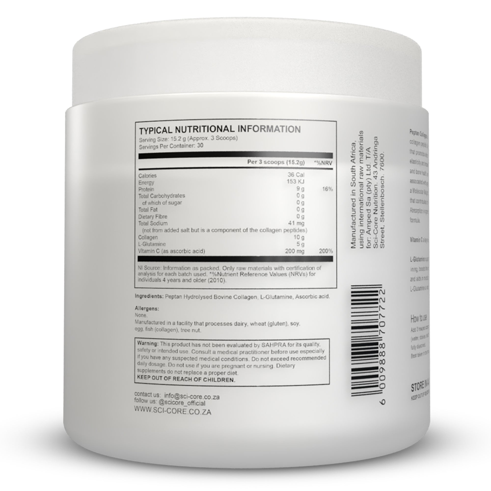 COLLAGEN, L-GLUTAMINE, VIT C - 456g | 30 servings