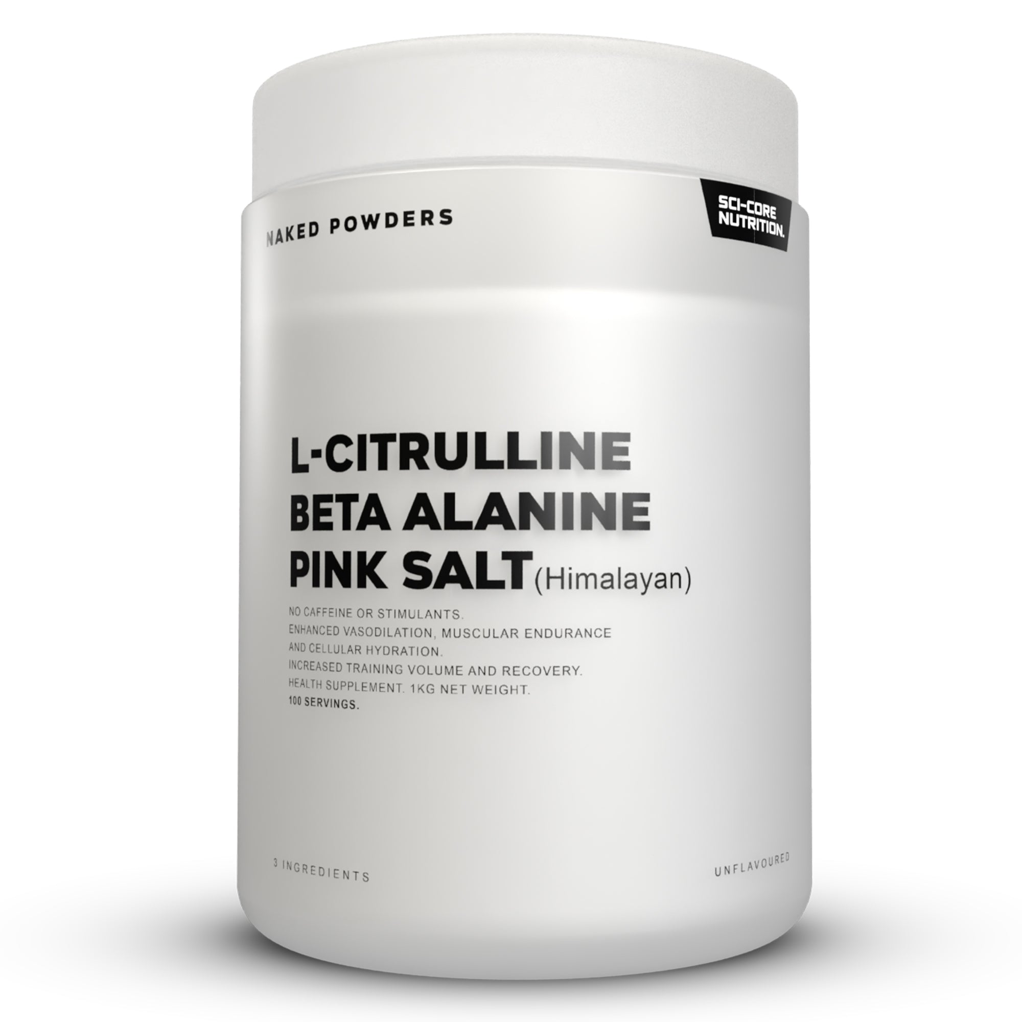 L-citrulline, beta alanine, pink salt -1kg | 100 servings