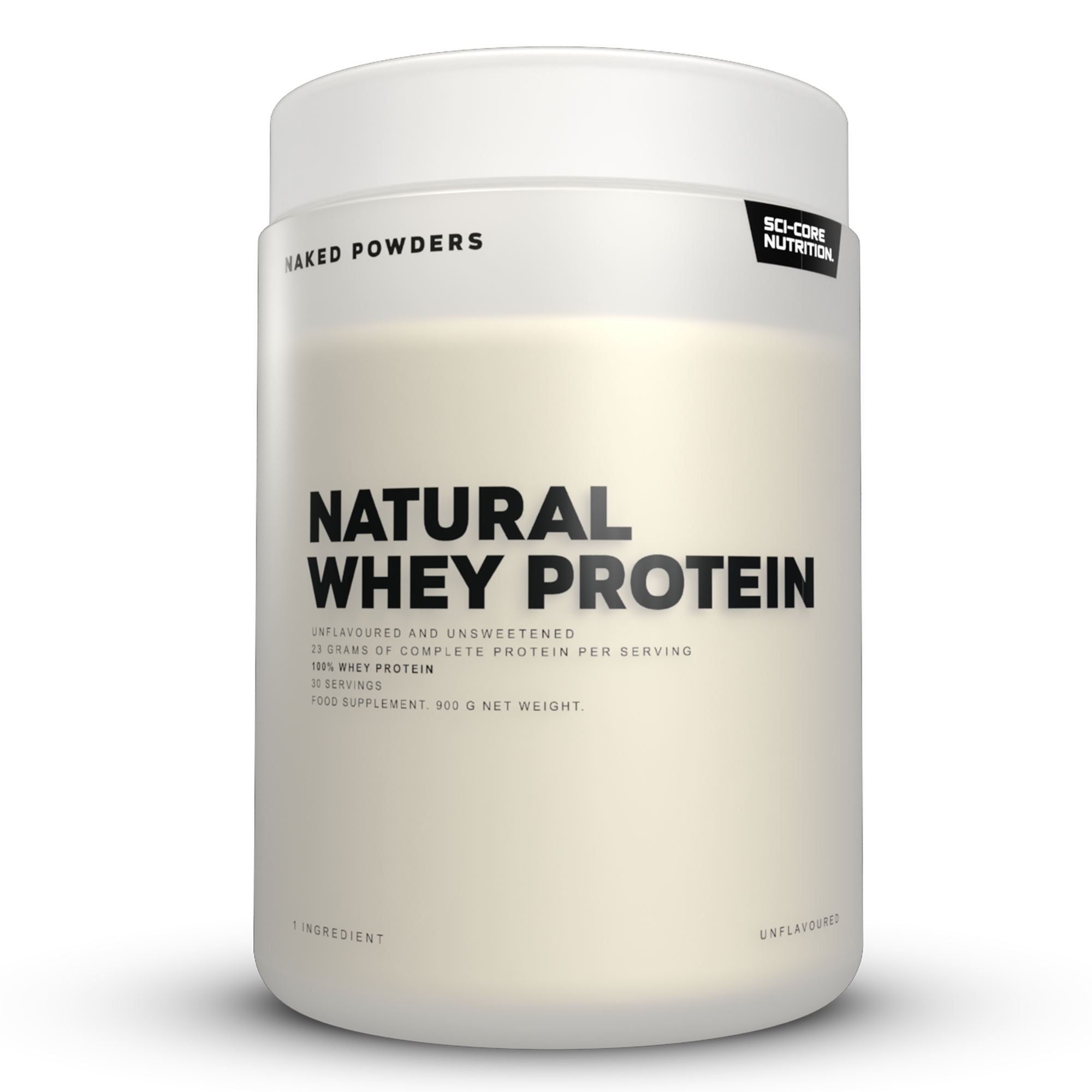 NAKED NATURAL WHEY PROTEIN - UNFLAVOURED - 900g (New)