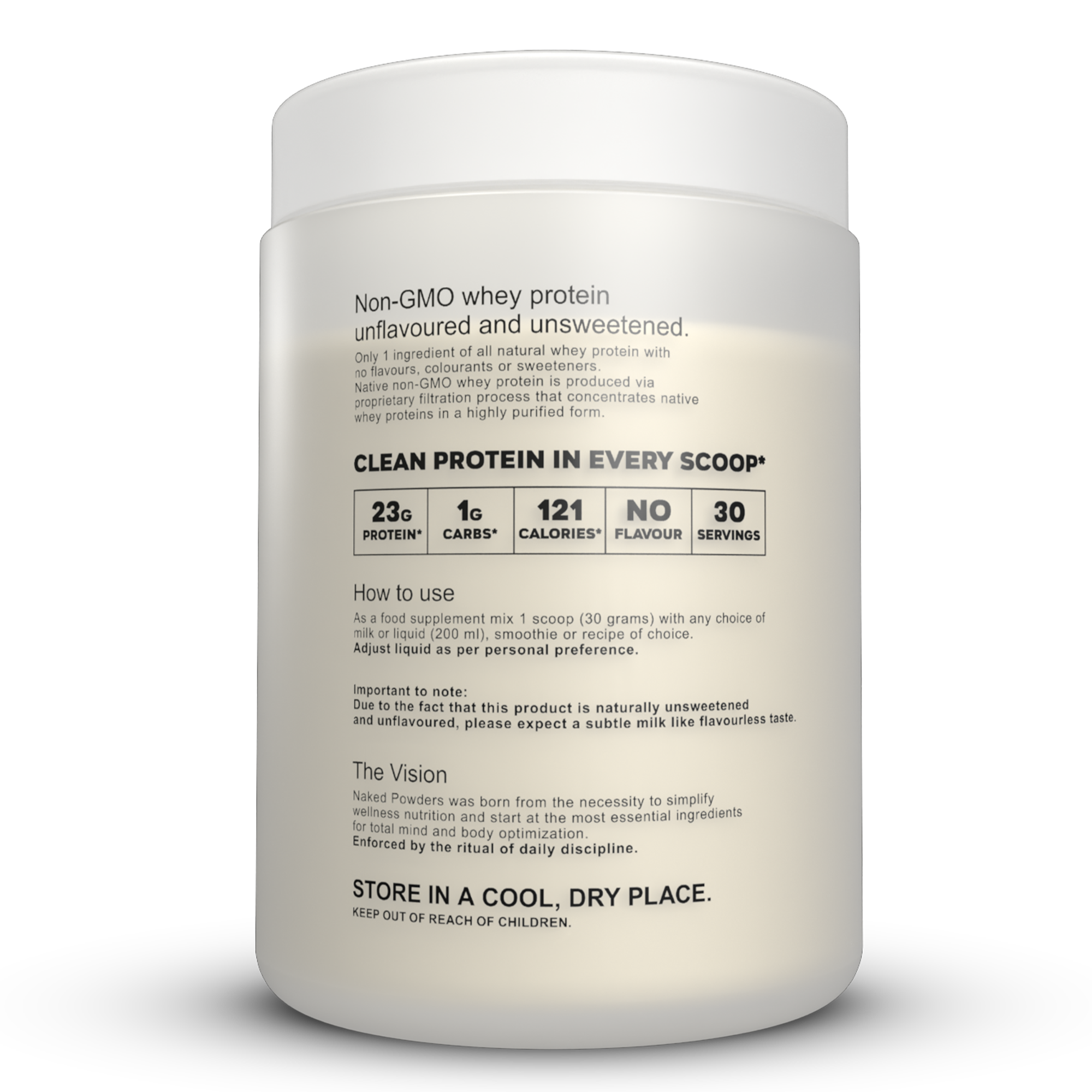 NAKED NATURAL WHEY PROTEIN - UNFLAVOURED - 900g (New)