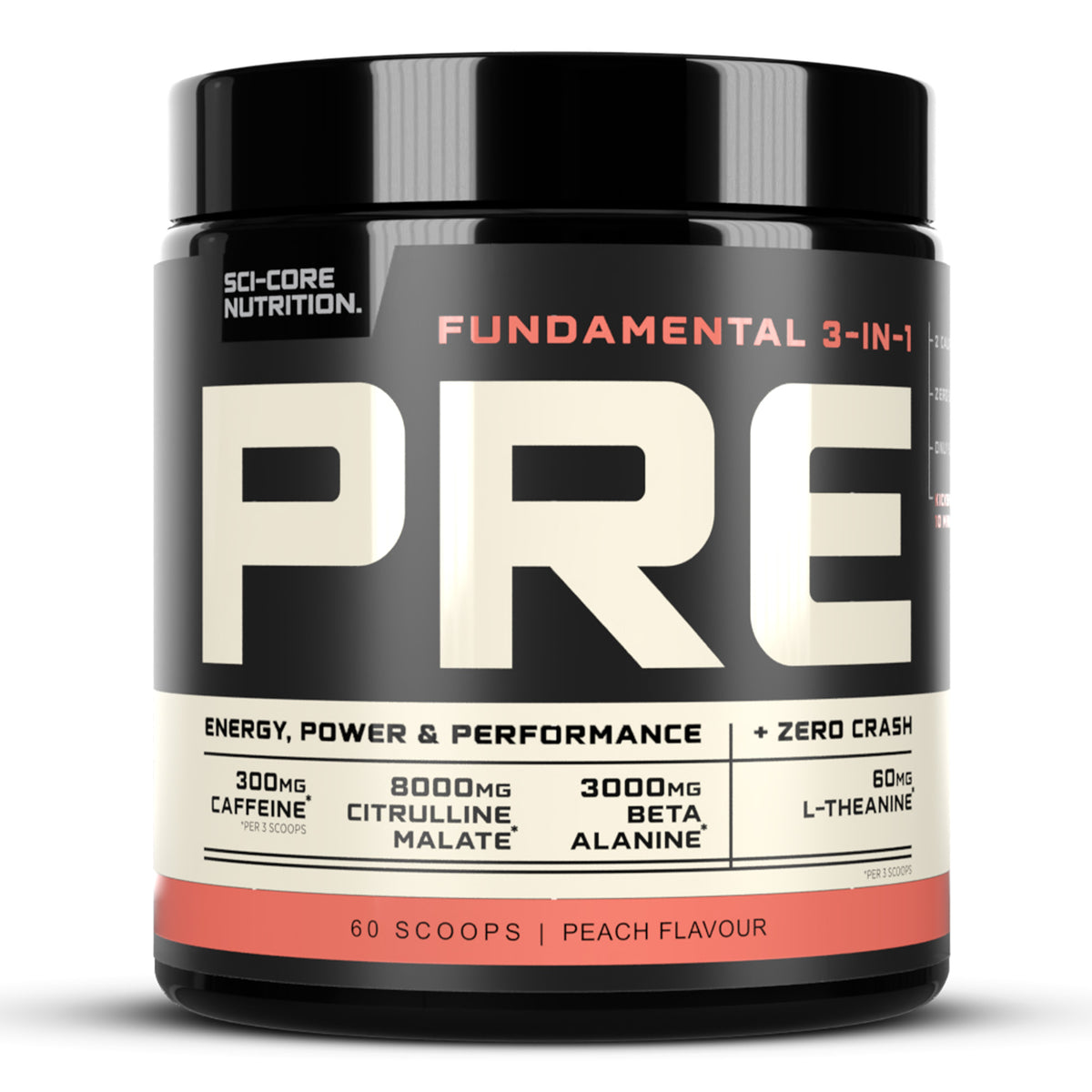 Fundamental 3-in-1 PRE Peach - 300g | 60 scoops (New)