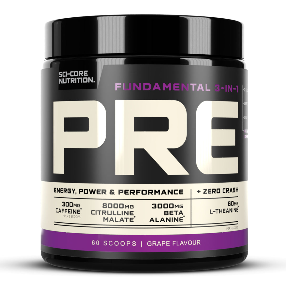 Fundamental 3-in-1 PRE Grape - 300g | 60 scoops (New)