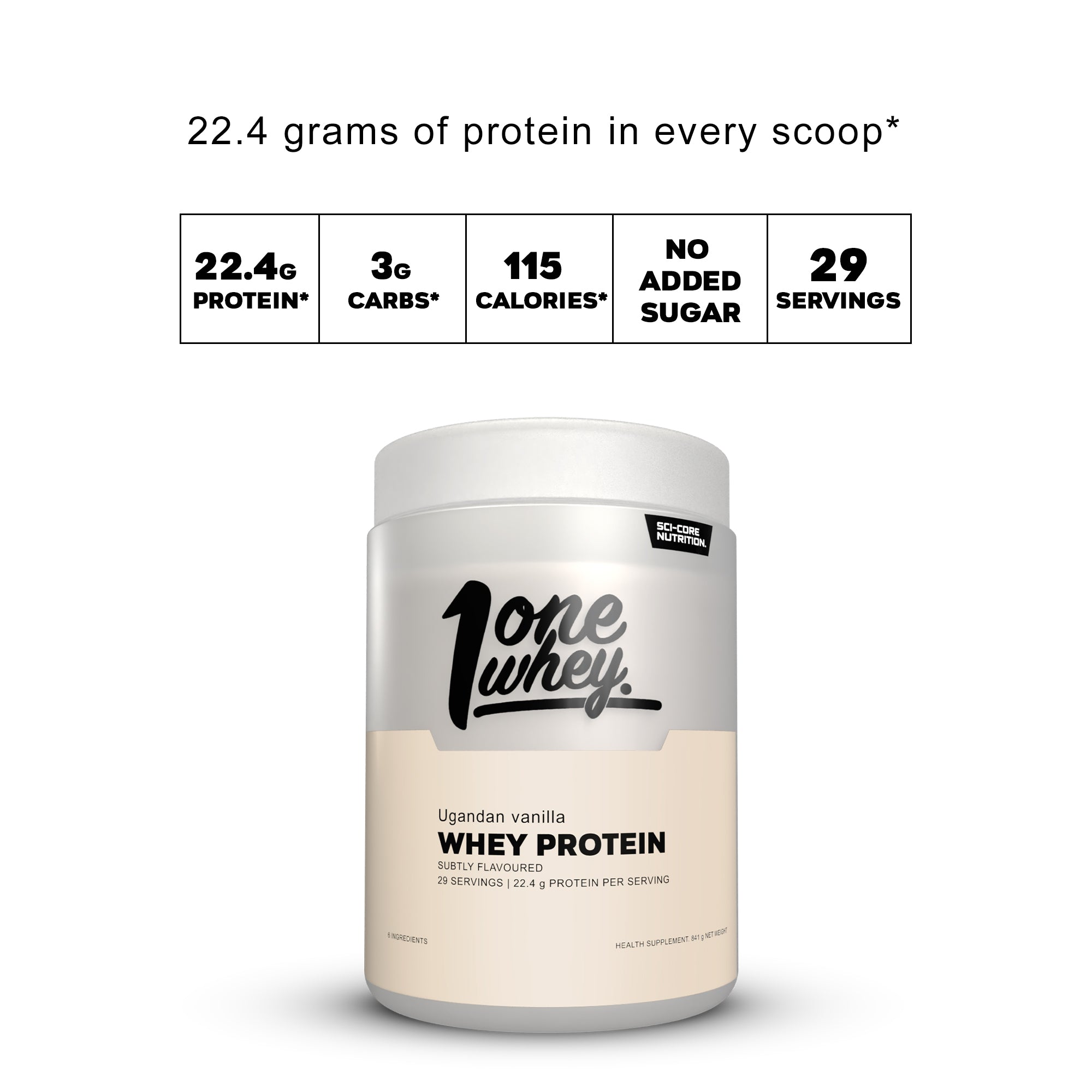 ONE WHEY PROTEIN + Ugandan Vanilla - 841g | 29 servings (new)