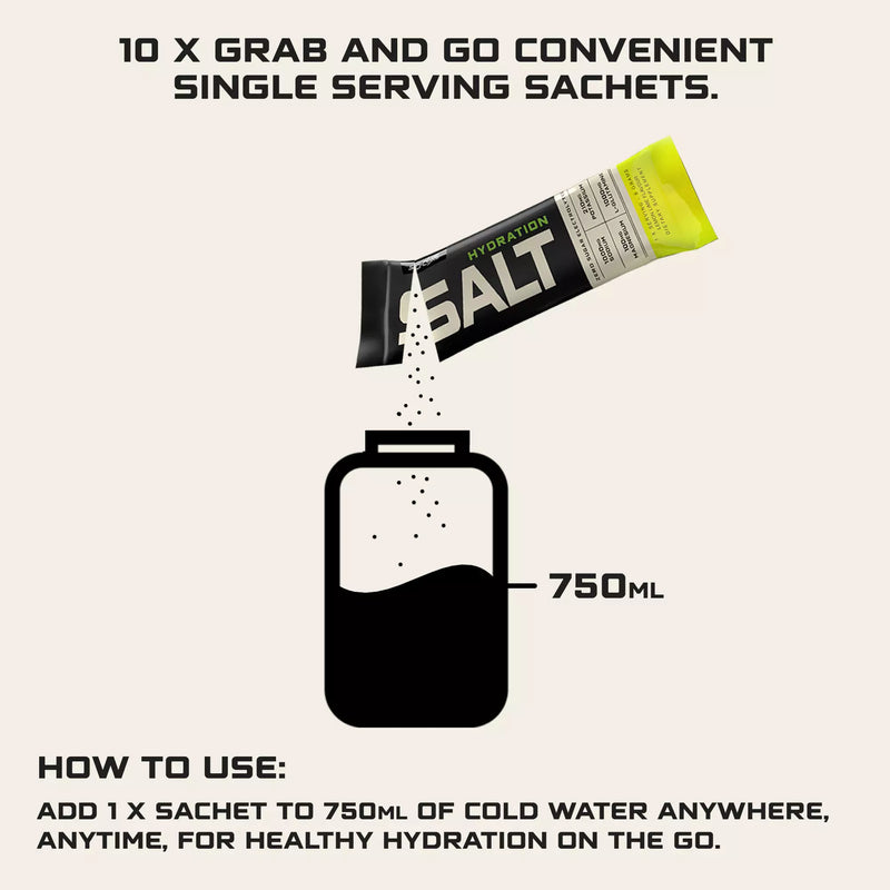 HYDRATION SALT Lemon Lime 10 x single serving sachets