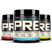 Fundamental 3-in-1 PRE - One of each flavour | 180 scoops