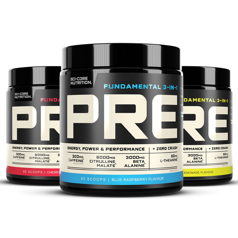 Fundamental 3-in-1 PRE - One of each flavour | 180 scoops